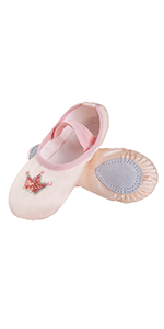 Ballet Shoes for Girls, Split Sole Toddler Ballet Shoes Satin Ballet Slippers for Girls Toddler/Little/Big kid