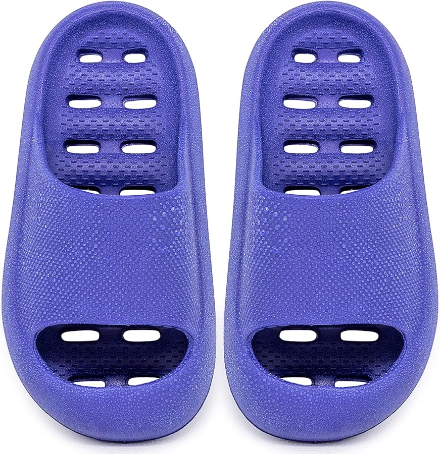 Boys Girls Slide Sandals Soft Cushioned Thick Sole Non-slip Summer Slippers Quick Drying Bathroom Shower Pool Beach Sandals for Toddler Little Kids